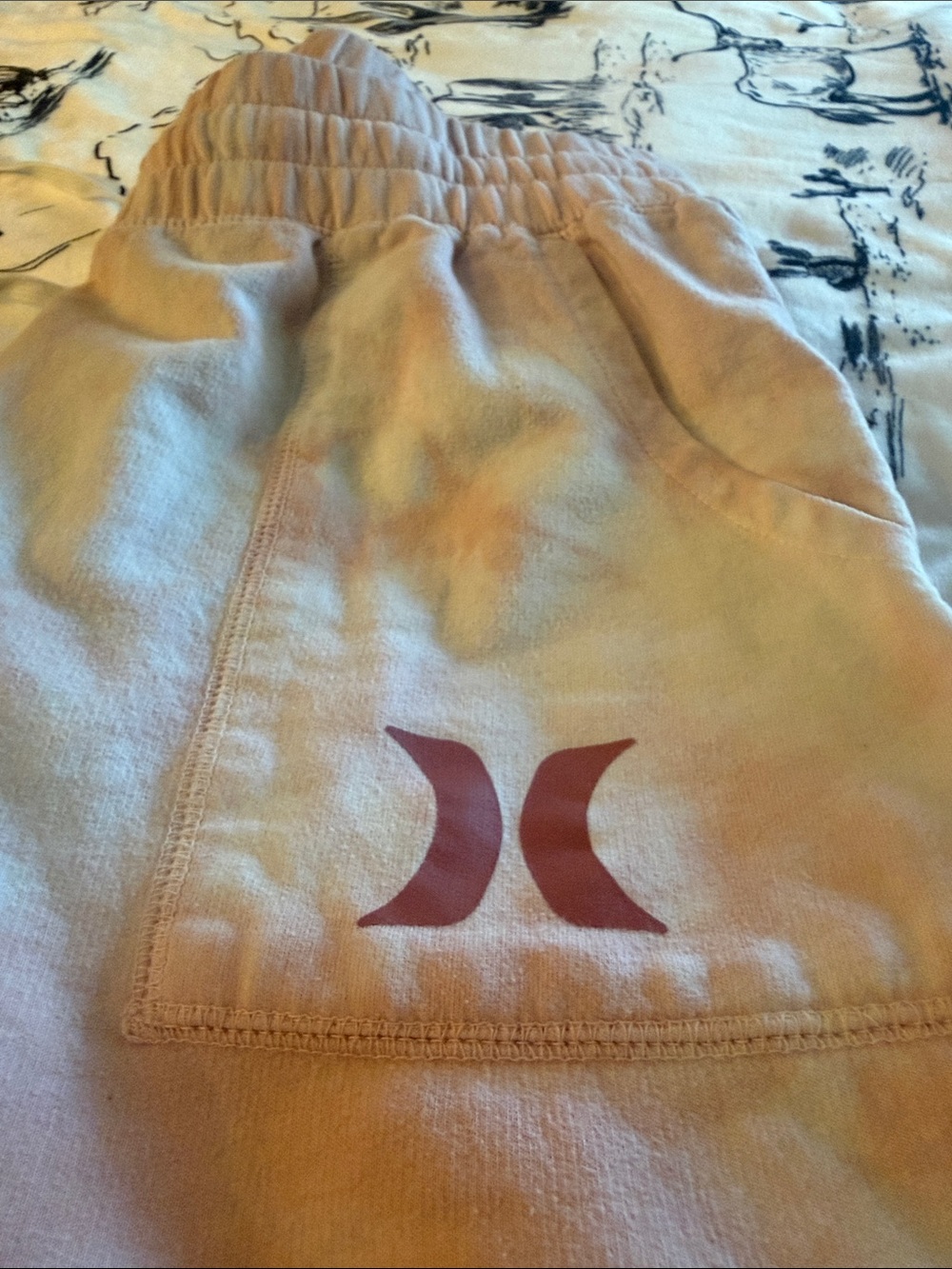 Hurley Coral Pink Tie-Dye Joggers Sweatpants Women's Size Medium